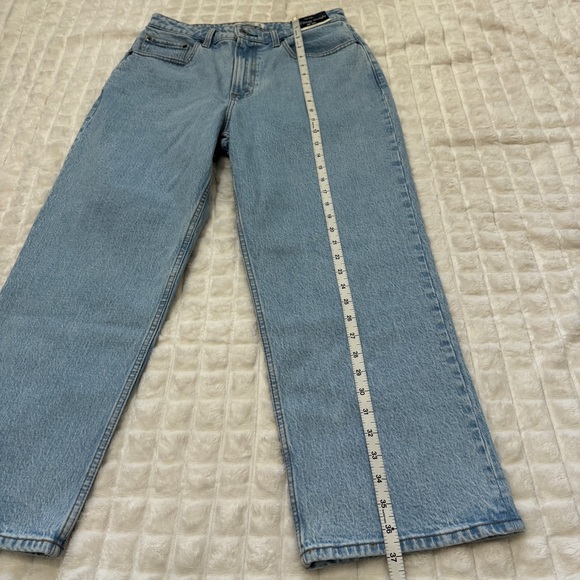 NEW Abercrombie & Fitch 30 10 Short Curve Love Vintage Straight High Rise Jeans - Picture 6 of 9